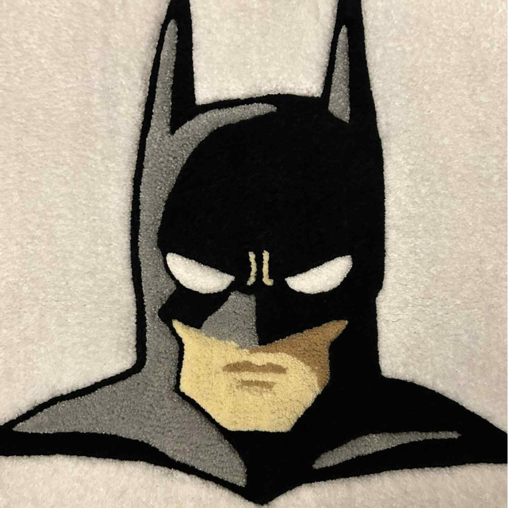 Handmade Batman Graphic Tufted Rug 23"x23"
